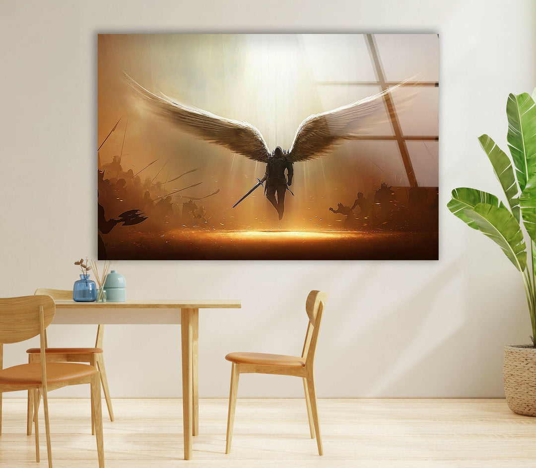Christlicher Engel Kyrestia Glaswandkunst