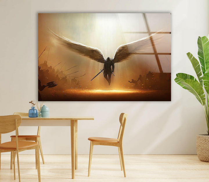 Christlicher Engel Kyrestia Glaswandkunst