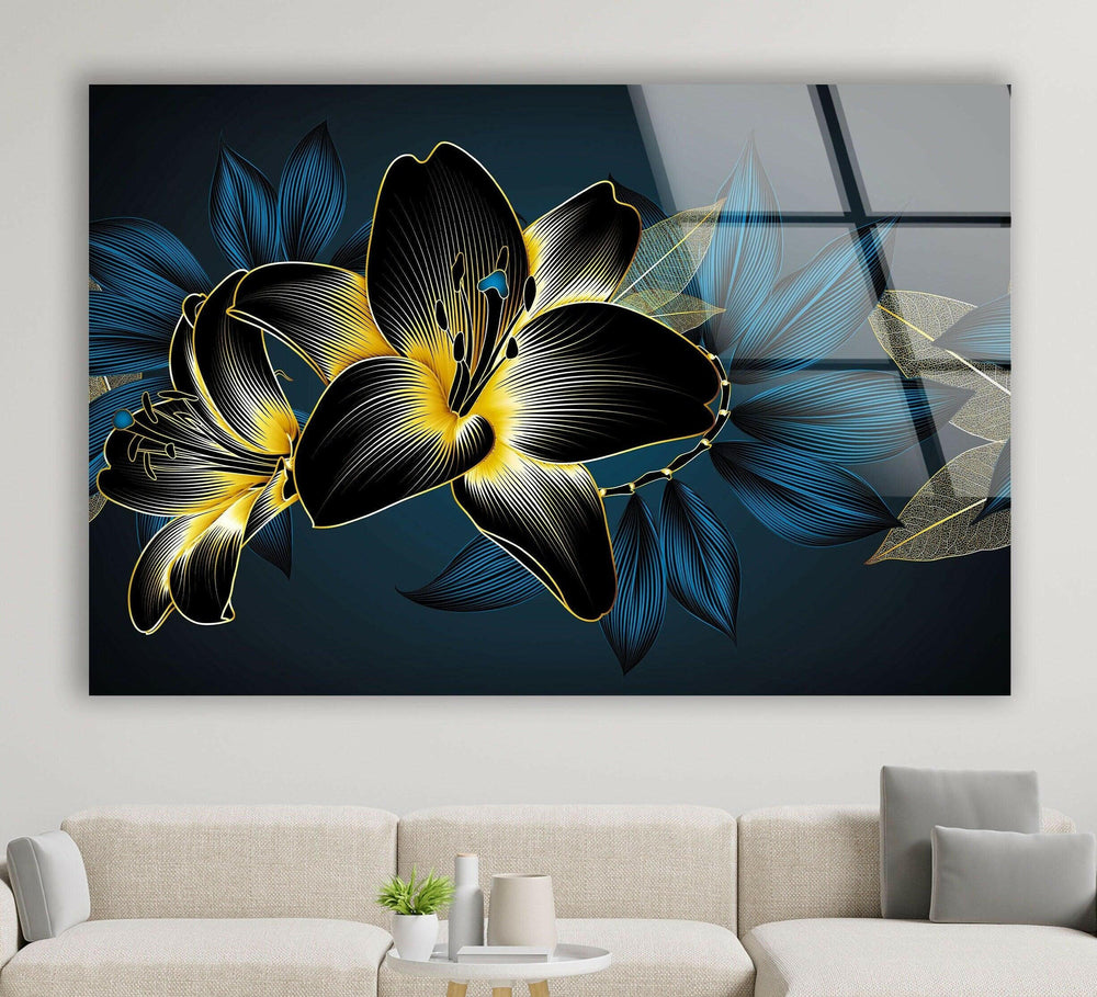 Dark Abstract Flower Glass Wall Art Transform your space with elegant Tempered Glass Wall Art. From custom glass pictures to abstract glass art, find the perfect piece for your living room. Our glass photo prints and picture on glass options ensure vivid, lasting beauty. Shop now for vibrant wall decor and fast, free delivery.