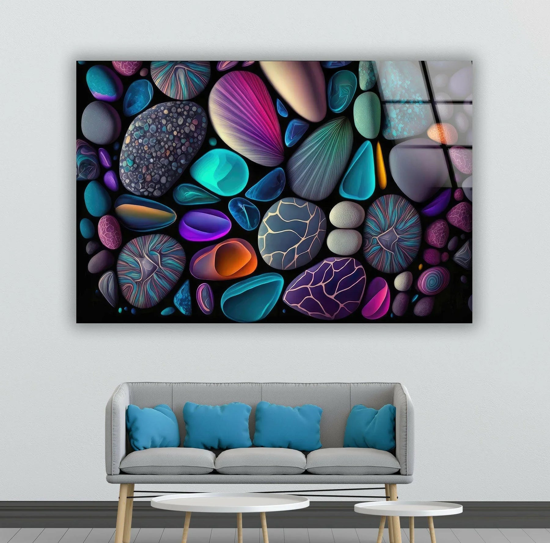 Colorful Zen Stones Spa Wall Art – Tranquil Decor